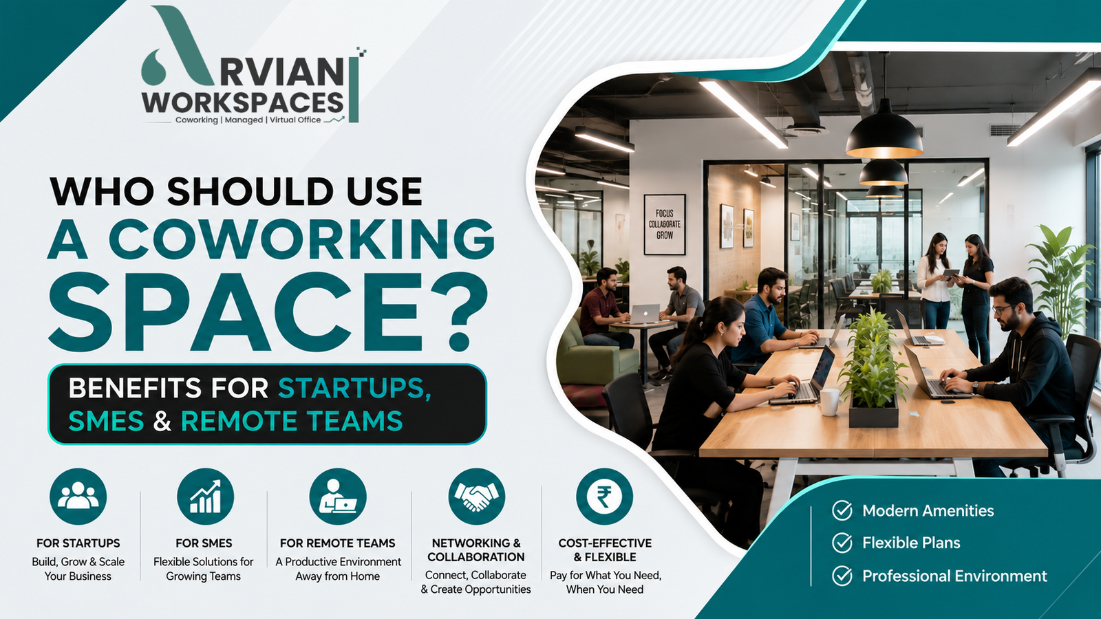 Who Should Use a Coworking Space? Benefits for Startups, SMEs & Remote Teams